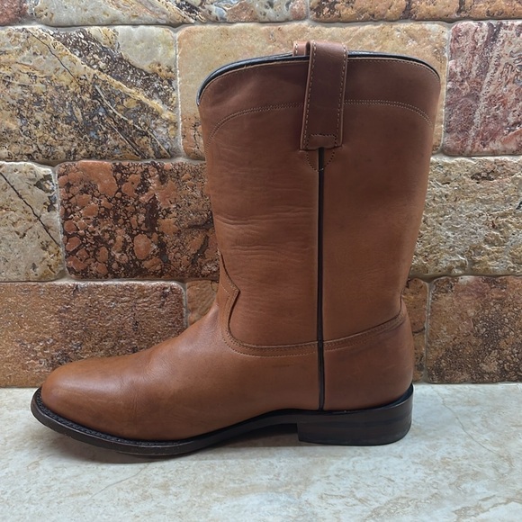 Forastero Boots Shoes Men’s Size 8.5 Texas Cowboy Brown Pull On Round Toe main image 11